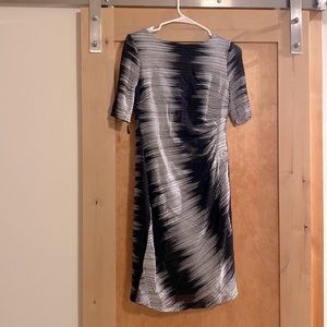 Black and white dress.